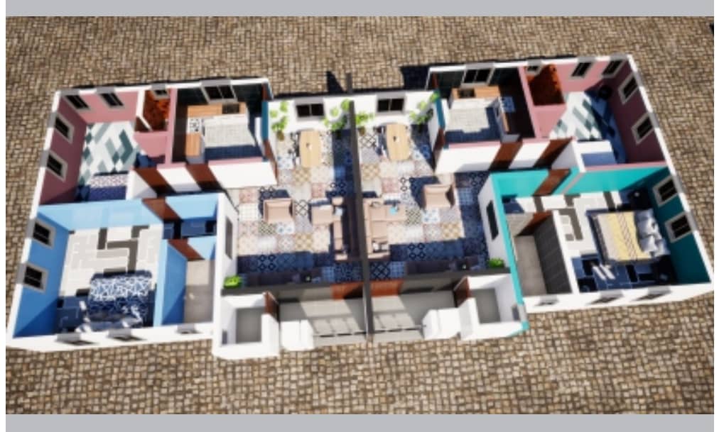 2-Bedroom Semi Detached Bungalow - Side View